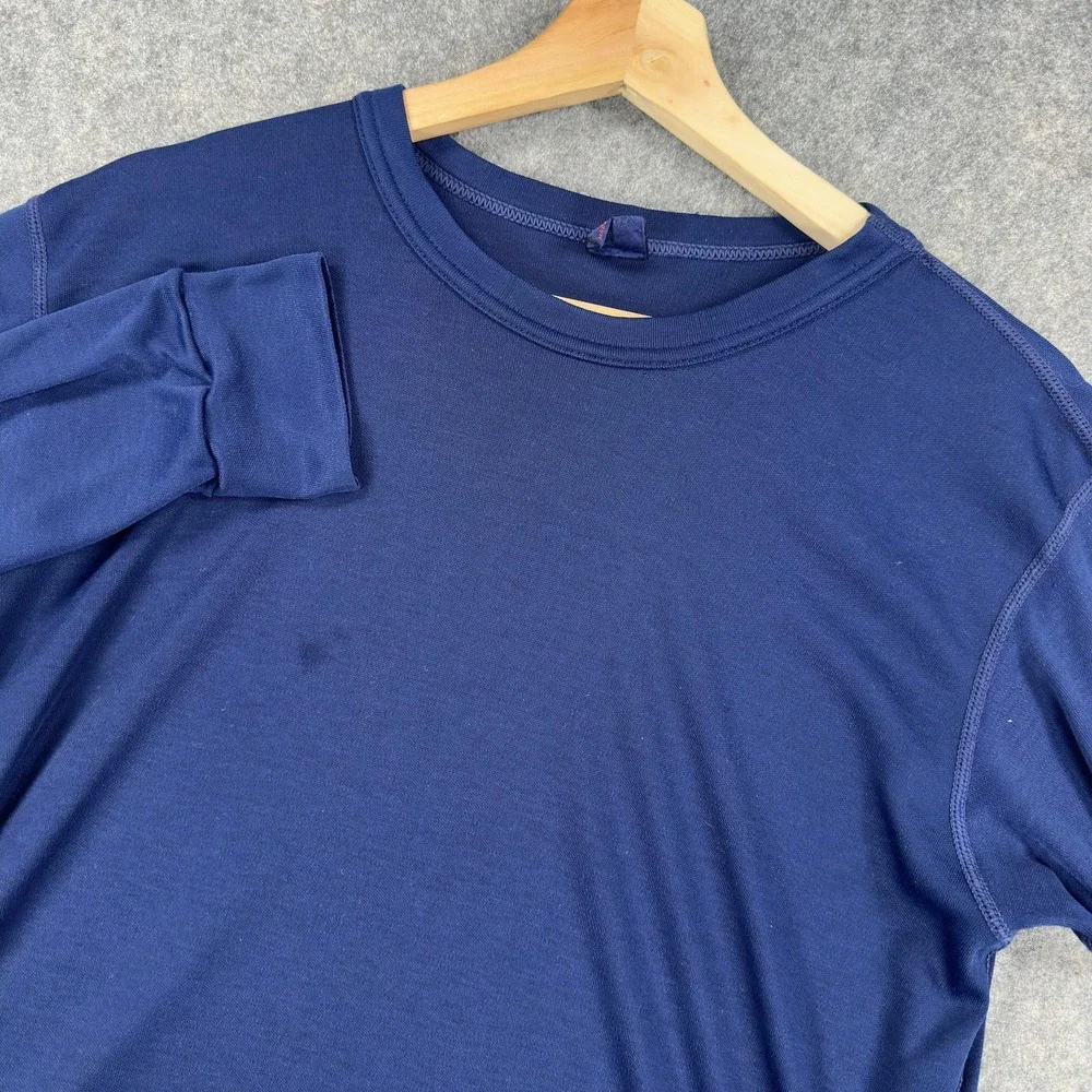 Vintage Patagonia Capilene Shirt Mens Large Blue Long Sleeve Base Layer USA 90s - Picture 1 of 16